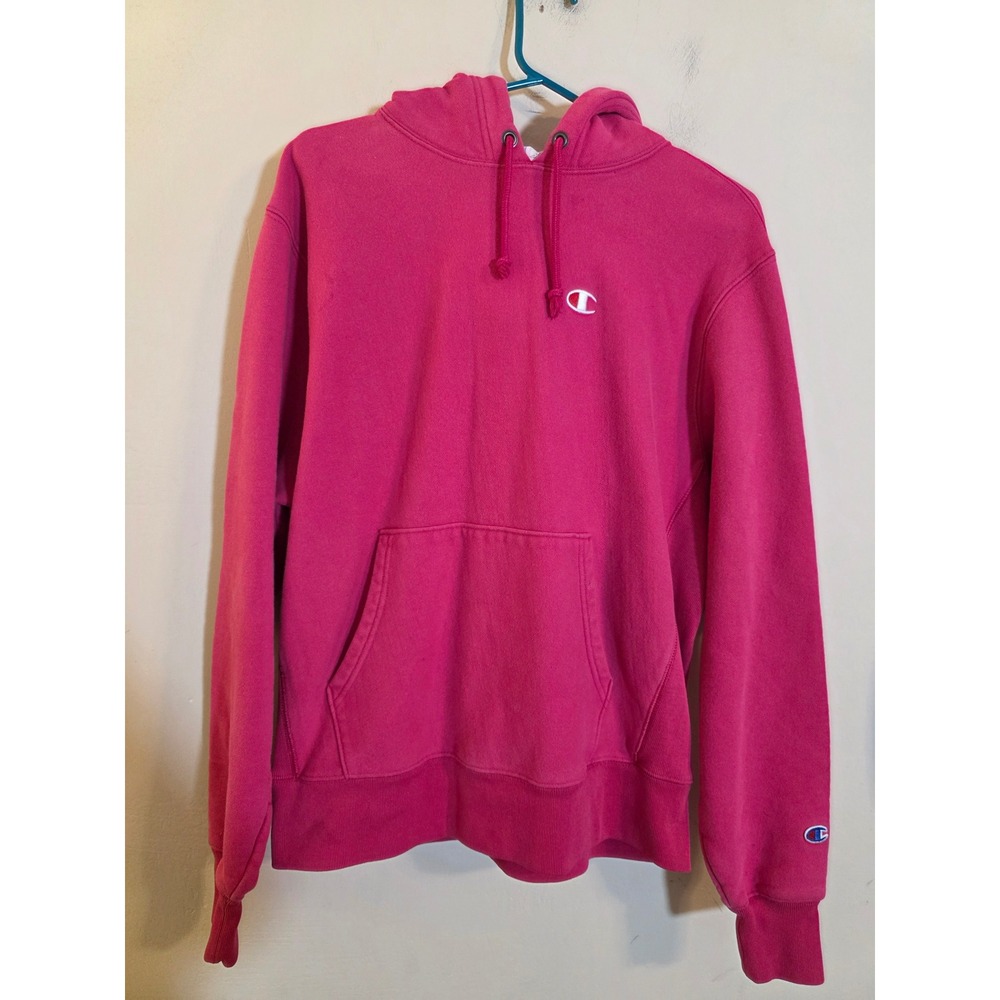 Champion Reverse Weave Pink Hoodie Sweatshirt Mens Large  Heavyweight Fleece